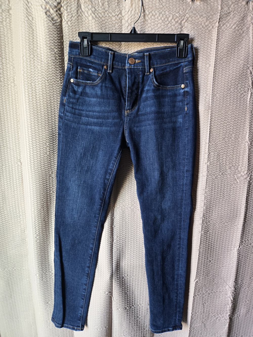 LOFT Dark Indigo Stretch Skinny Jeans